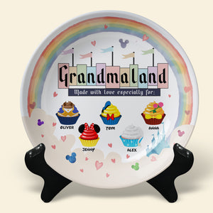 Personalized Gifts For Mom Ceramic Plate For Kitchen Decor, Cute & Magical Cupcakes 04qhtn260325qnpa - Ceramic Round Plate - GoDuckee
