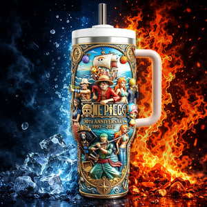 30th Anniversary Anime Tumbler - Personalized Gifts For Anime Lovers 01nalu140326 - Tumbler Cup - GoDuckee