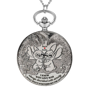 Blue Monster Fans Pocket Watch - Personalized Gifts For Couple 01tgqn210625 - Pocket Watch - GoDuckee