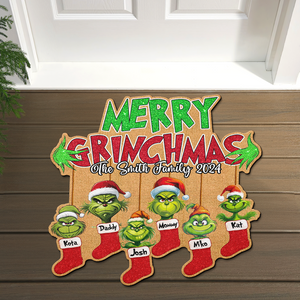 Personalized Gifts For Family Christmas Doormat 02OHPU260924 - Doormat - GoDuckee