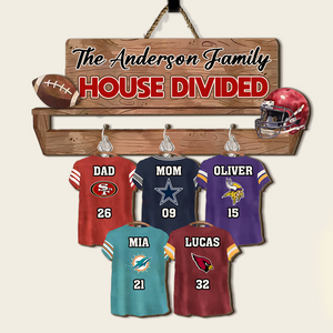 Personalized Gifts For American Football-Loving Family Wood Sign 05hupu211024 - Wood Sign - GoDuckee