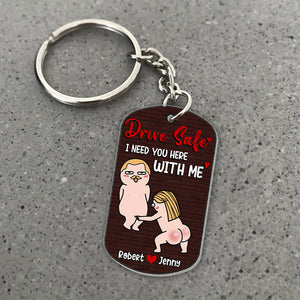 Romantic Couple, I Need You Here With Me, Personalized Keychain, Gifts For Couple - Keychains - GoDuckee