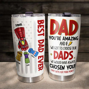 Dad You're Amazing, Gift For Father's Day, 05QHHN170523HA Personalized Family Tumbler - Tumbler Cup - GoDuckee
