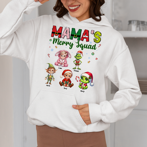 Personalized Gifts For Mom Christmas Shirt 01kapu081124 Mama's Merry Squad - Shirts - GoDuckee