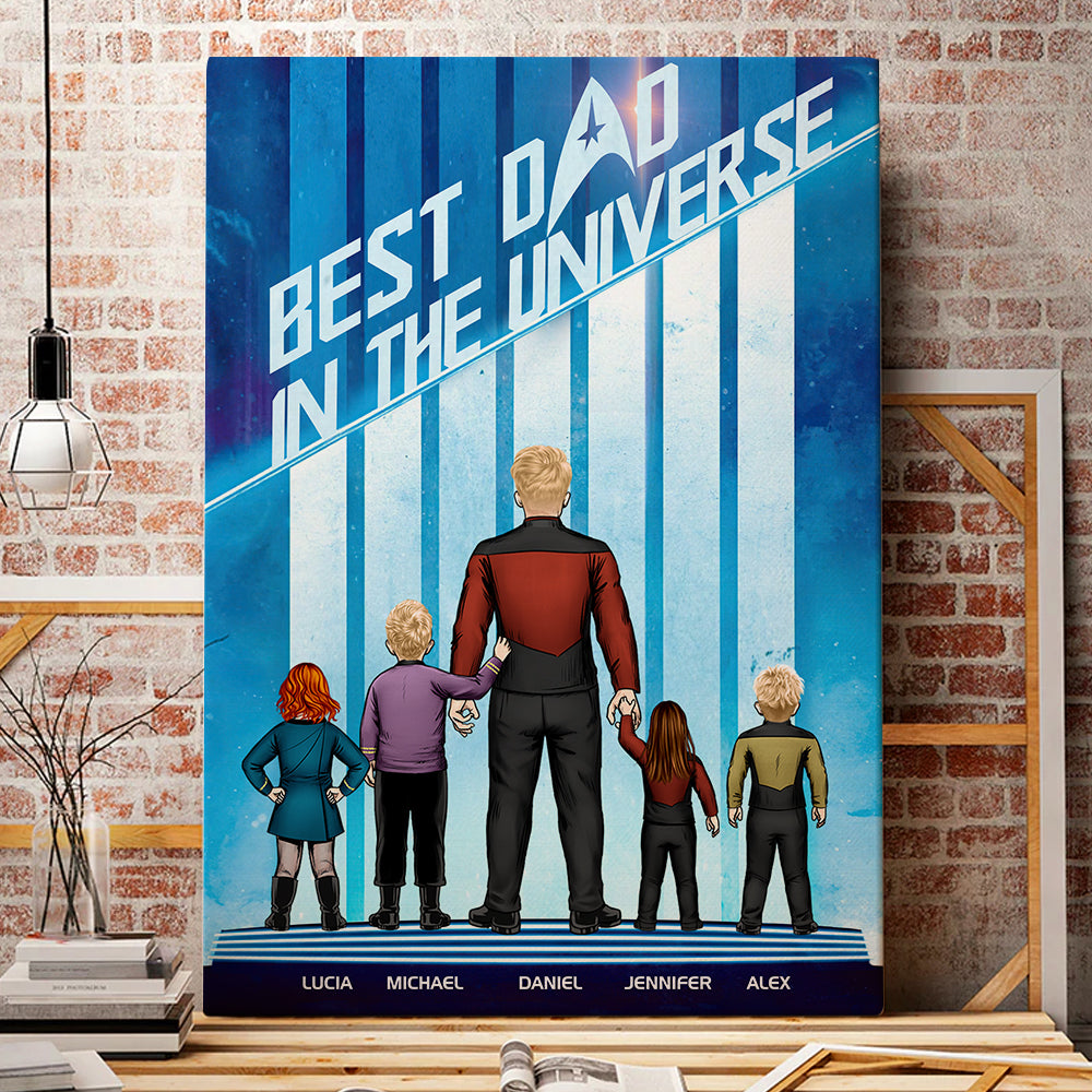 Best Dad In The Universe Personalized Canvas Poster - Poster & Canvas - GoDuckee