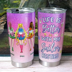 Personalized Gifts For Best Friends Tumbler Life Is Better With Besties 02htpu200224hh - Tumbler Cups - GoDuckee