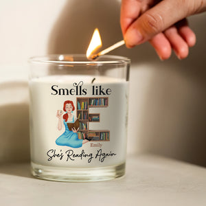 Personalized Gifts For Book Lover Scented Candle Smells Like She's Reading Again - Scented Candle - GoDuckee