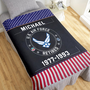 US Military Blanket - Custom Insignia & Branch Logo Gifts For Veterans & Soldiers - Blanket - GoDuckee