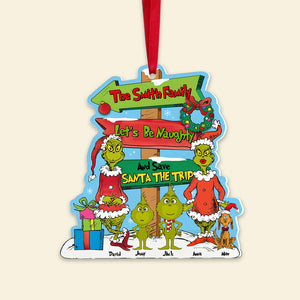 Let's Be Naughty And Save Santa The Trip, Personalized Christmas Ornament, PW-01HUTN110923 - Ornament - GoDuckee