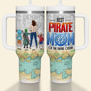 Personalized Gifts For Dad Tumbler Best Pirate Dad Of The Entire Ocean 03HUMH040424PA-1 - Tumbler Cups - GoDuckee