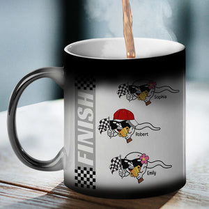 Dad Sperm Winners Personalized Magic Mug, Thanks For Entering Us In The Race - Magic Mug - GoDuckee