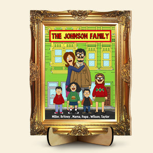 Personalized Gifts For Family Wood Sign Cartoon Family 02ACDT120225HG - Wood Sign - GoDuckee