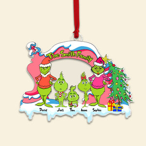 Personalized Christmas Gifts For Family Acrylic Ornament 01KATN020824 - Ornament - GoDuckee