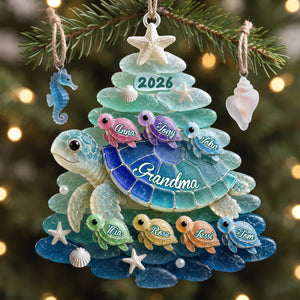 Turtle Grandma Acrylic Ornament - Personalized Gifts For Christmas 07nalu010826