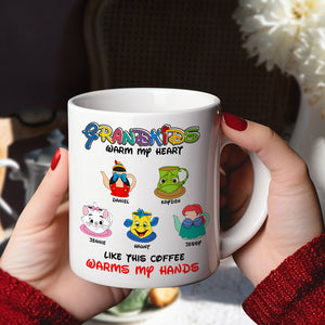 Personalized Gift For Mom Coffee Mug Kids With Warm Heart 02OHLU100125 - Coffee Mug - GoDuckee