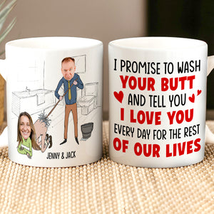 Tell You I Love You Every Day For The Rest Of Our Lives, Funny Custom Couple Face Coffee Mug, Gift For Couple, Valentine's Gift - Coffee Mug - GoDuckee