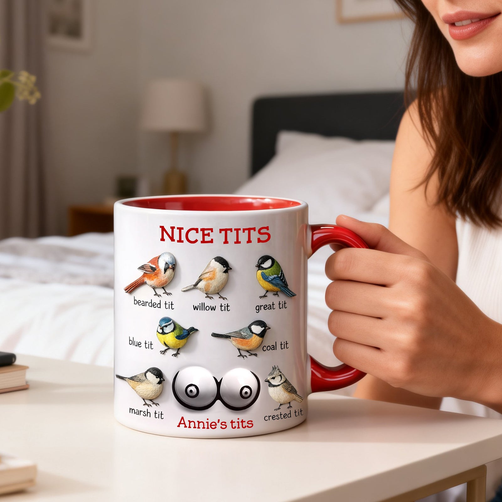 Funny Birds Coffee Accent Mug - Personalized Gift For Her 02NALU291225 - Coffee Mug - GoDuckee