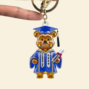 Bear Acrylic Keychain Personalized Gifts For Graduate Student 01natn230425 - Keychains - GoDuckee