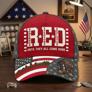 RED Remember Everyone Deployed Classic Cap - Personalized Gifts For Veteran Families 03qhtn260526 - Caps - GoDuckee