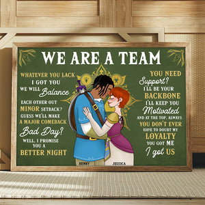 Personalized Gifts For Couple Canvas Print We Are A Team 06XQQN051224HG - Poster & Canvas - GoDuckee