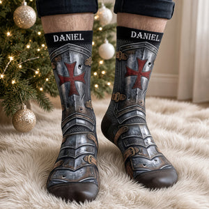 Faux Knight Templar Socks, Personalized Gifts 06qhdt170926 - Socks - GoDuckee