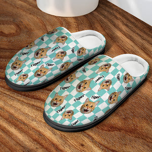 Custom Pet Face Home Slippers, Gift For Cat Lovers, Dog Lovers - Shoes - GoDuckee