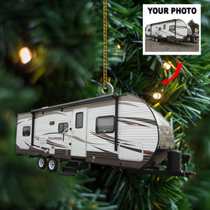 Custom Photo Gifts For Camping Lovers, Upload Camping Photo Christmas Ornament 43pgvp140924 - Ornament - GoDuckee