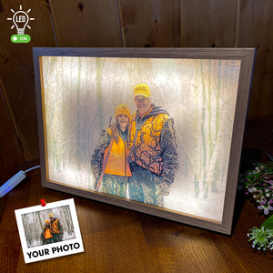 Gifts For Hunting Couple, Personalized Light Picture Frame - Poster & Canvas - GoDuckee