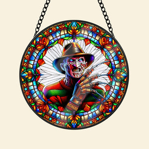 Personalized Halloween Gifts For Horror Fan Stained Glass Ornament 02acxx190824/02acqn220824 - Ornament - GoDuckee