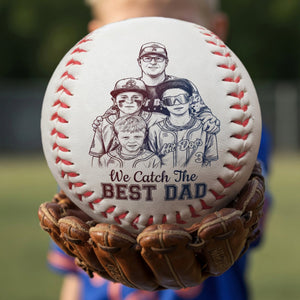 Catch The Best Dad Baseball Ball Custom Photo Gifts For Baseball Dad 05qhlu090526 - Baseball - GoDuckee