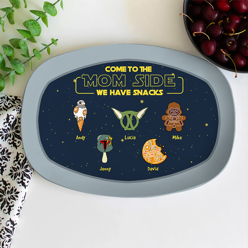 Personalized Gifts For Mom Plate Come To The Mom Side 01QHHN040324 - Plates - GoDuckee