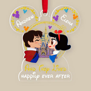 Personalized Gifts For Couple Ornament, Cartoon Fairy Tale Couple 01NADT190824 - Ornament - GoDuckee