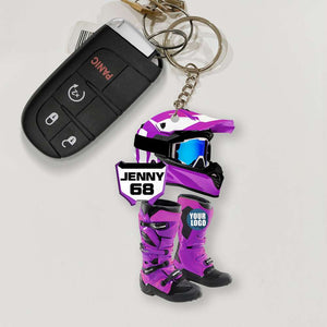 Personalized Gifts For Motocross Lovers Keychain 03HUDT231224 - Keychains - GoDuckee