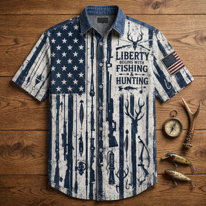 Pround American Heritage Hawaiian Dad Shirt, Personalized Gifts For Fishing & Hunting Lovers 03qhtn270526 - Hawaiian Shirts - GoDuckee