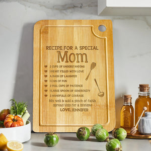 Recipe For A Special Mom, Gift For Mom, Personalized Cutting Board, Love Ingredients Cutting Board - Home Decor - GoDuckee