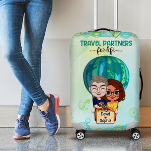 We Have Nothing To Lose And A World To See- Personalized Luggage Cover- Gift For Him/ Gift For Her-Couple Travel Luggage Cover - Tote Bag - GoDuckee