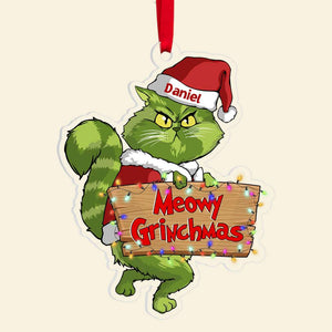 Green Cat - Stolen Christmas 03TODT081123 Personalized Ornament, Christmas Gifts - Ornament - GoDuckee