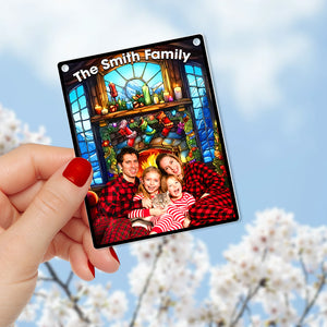 Custom Photo Gifts For Family Suncatcher Ornament 02toqn270924 - Ornament - GoDuckee