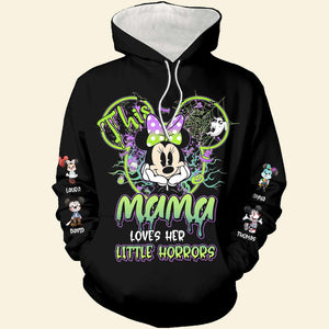 Personalized Gifts For Mom Shirt, Spooky Mama With Her Little Horrors 01qhdt140824hh - AOP Products - GoDuckee