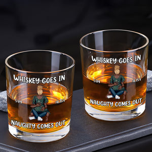 Personalized Gifts For Couple Whiskey Glass Naughty Couple 05TOMH041224HH - Whiskey Glass - GoDuckee