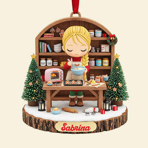 Sweet Baking Girl Acrylic Ornament - Personalized Gifts For Bakers 02PGTA241125 - Ornament - GoDuckee