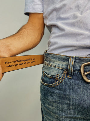 Man's Belt With Personalized Secret Message tt - Belts - GoDuckee