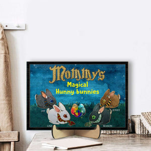 Personalized Gifts For Mom Wood Sign Mommy's Magical Hunny Bunnies 01HTMH240224 - Wood Signs - GoDuckee