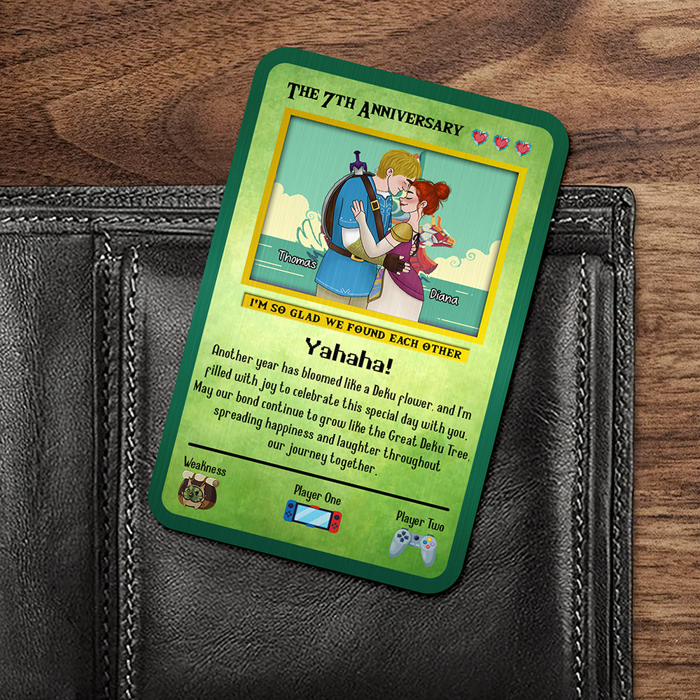 Personalized Gifts For Couple Love Game Aluminum Wallet Card Valentine 03XQQN051224HG - Wallet Card - GoDuckee