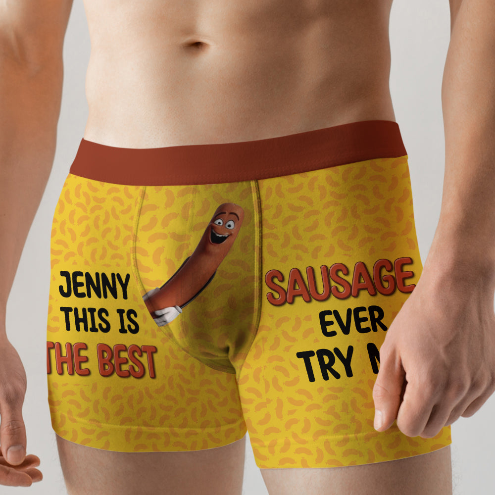 Personalized Gifts For Him Men's Boxers This Is The Best Sausage Ever 02OHTN010224 Funny Anniversary Gifts - Boxers & Briefs - GoDuckee