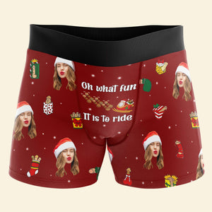 Custom Photo Gifts For Men Boxer Briefs Christmas 04XQMH230924 - Boxer Briefs - GoDuckee