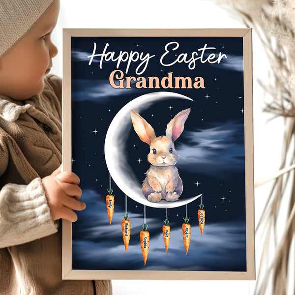 Hopping Bunny Easter Card For Grandma And Grandpa