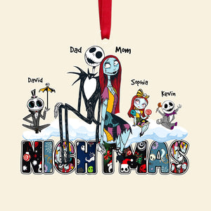 Personalized Gifts For Family Horror Christmas Ornament 05OHDT211124 - Ornament - GoDuckee