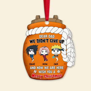 Now We Are Here Wish You A Merry Christmas, Personalized Acrylic Ornament, PW-01HTTN220923HH, Christmas Gift For Dad, Funny Gifts - Ornament - GoDuckee