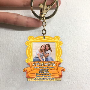 Custom Photo Gift For Friends Keychain, Besties Will Always Be There For You 03qhpu131224 - Keychains - GoDuckee